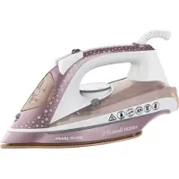 Russell Hobbs Pearl Glide Dampfbügeleisen, Pearl infundierte Keramiksohle für glatteres Gleiten, 40g Dauerdampf, 2m Kabel, 2600W, 23972