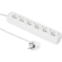 Microconnect GRU0065WA, 5 m, Typ F, Typ F, Weiß, 6 AC-Ausgänge, 250 V