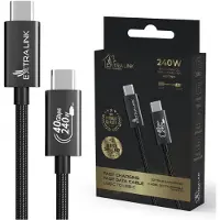 Extralink USB-C auf USB-C Kabel 240W 40Gbps 2m Schwarz