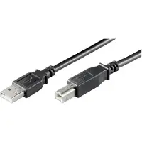 Microconnect USBAB3B-LSZH, 3 m, USB A, USB B, USB 2.0, Schwarz