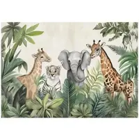 WALLARENA FOTOTAPETE Kinderzimmer Dschungel Tiere 250x175