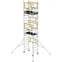 MUNK Günzburger Steigtechnik MUNK Rollgerüst FlexxTower SG ergo mit klappbaren Dreieckauslegern und Schwenkfuß Plattformgröße 1,20x0,60m Arbeitshöhe 6,10m