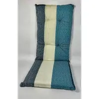 Madison Tuinstoelkussen hohe Rückenlehne 50x123 cm Fenna Blau, wetterfest, 75% Baumwolle, 25% Polyester