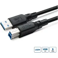 Microconnect USB3.0AB3B-LSZH, 3 m, USB A, USB B, USB 3.2 Gen 1 (3.1 Gen 1), Schwarz