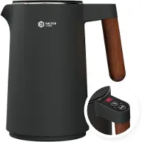 Balter Edelstahl Wasserkocher Temperatureinstellung Doppelwandig BPA Frei Warmhaltefunktion Titangrau