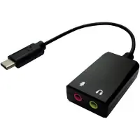 Value Adapter USB Typ C - 2x 3,5mm Audio, ST/BU, 0,13 m