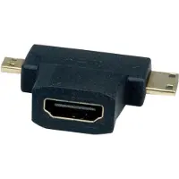 Value HDMI T-Adapter HDMI - HDMI Mini + HDMI Micro