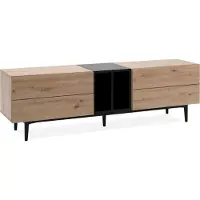 Finori TV-Board Nola 56B Nachbildung Artisan Oak / schwarz B/H/T: ca. 160 x 48 x 37 cm