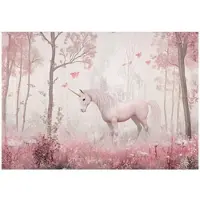 WALLARENA TAPETE Kinderzimmer Mädchen Einhorn Vlies Fototapete 300x210