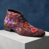 Lureaux Rosso Velour Flora High - - Schöne bunte Schuhe - Einzigartiger Druck - Herren