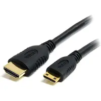 StarTech.com 0,5 m High Speed HDMI-Kabel mit Ethernet - HDMI auf HDMI Mini - Stecker/Stecker, 0,5 m, HDMI Typ A (Standard), HDMI Type C (Mini), 3D, Audio Return Channel (ARC), Schwarz