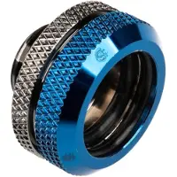Bitspower Multi-Link Adapter Anschluss gerade G1/4 Zoll AG auf 16mm AD Hardtube - schwarz glänzend/blau