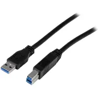 StarTech.com .com 1m es USB 3.0 (5Gbps) SuperSpeed Kabel A auf B - Schwarz, 1 m, USB A, USB B, USB 3.2 Gen 1 (3.1 Gen 1), 5 Gbit/s, Schwarz