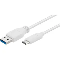 Microconnect USB3.1CA1W, 1 m, USB A, USB C, USB 3.2 Gen 1 (3.1 Gen 1), Weiß