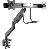 StarTech.com .com ARMSLMBARDUO Monitorhalterung (dual Monitor, Synchronisierte Höhenverstellung, Tischklemme, VESA)