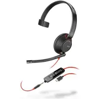 Poly Blackwire 5210 - Kopfhörer - Kopfband - Anrufe & Musik - Schwarz - Rot - Monophon - Knopf