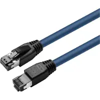 Microconnect MC-SFTP80025B, 0,25 m, Cat8.1, S/FTP (S-STP), RJ-45, RJ-45, Blau