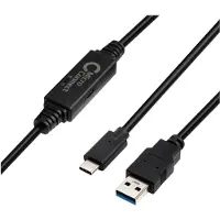 Microconnect USB3.1CA5AMP, 5 m, USB C, USB A, USB 3.2 Gen 1 (3.1 Gen 1), Schwarz