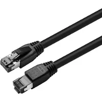 Microconnect MC-SFTP801S, 1 m, Cat8.1, S/FTP (S-STP), RJ-45, RJ-45, Schwarz
