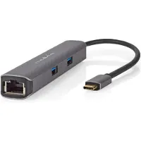 Nedis CCBW64230AT02, USB 3.2 Gen 1 (3.1 Gen 1) Type-C, 100 W, 5000 Mbit/s, Anthrazit, 4K Ultra HD, 60 Hz