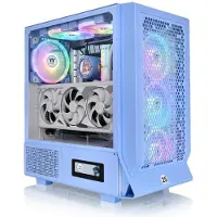 Thermaltake Ceres 330 TG, Midi Tower, PC, Blau, ATX, EATX, micro ATX, Mini-ITX, SPCC, Gehärtetes Glas, 18,5 cm