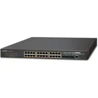 Planet SGS-6341-24P4X, Managed, L3, Gigabit Ethernet (10/100/1000), Power over Ethernet (PoE), Rack-Einbau, 1U