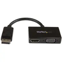 StarTech.com .com Reise A/V Adapter: 2-in-1 DisplayPort auf HDMI oder VGA Konverter,