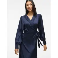 Vila Maxikleid "VIENNA RAVENNA ANKLE WRAP DRESS-NOOS/OC" Kunstfaser, regular fit