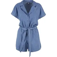 Urban Classics Latzjeans "Damen Ladies Light Denim Resort Jumpsuit"