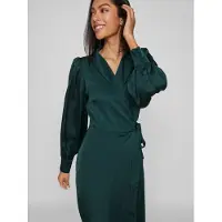 Vila Maxikleid "VIENNA RAVENNA ANKLE WRAP DRESS-NOOS/OC" Kunstfaser, regular fit