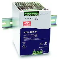 MEAN WELL WDR-480-24, 480 W, 180 - 550 V, 47 - 63 Hz, 1.6 - 4 A, Aktiv, 18 ms