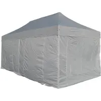 ALEOS . 6x4m ALU Profi Faltzelt Marktzelt Marktstand Tent 40mm Quad mit Metallgelenken und FEUERHEMMENDEN PLANEN