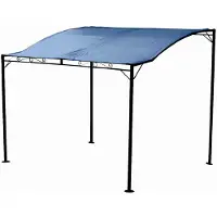 ALEOS AS-S Wand Anbau Pavillon 3 x 2,5 Meter mit Dach 100% wasserdicht UV30+ Model: TROPEA anthrazit