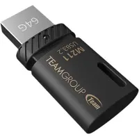 Team Group M211, 64 GB, USB Typ-C, 3.2 Gen 1 (3.1 Gen 1), 100 MB/s, Ohne Deckel, Schwarz