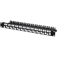 Lanview LVN127597, RJ-45, Cat5e, Schwarz, Stahl, Rackeinbau, 1U