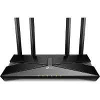 TP-LINK Archer VX1800v, Wi-Fi 6E (802.11ax), Dual-Band (2,4 GHz/5 GHz), Ethernet/LAN, ADSL, Schwarz, Tabletop-Router