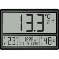 TFA-Dostmann 60.4523 Digitale XL-Funkuhr Außentemperatur Raumklima