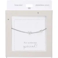 Depesche Armband Silber Heart of Gold mit Buchstabe V und Herzanhänger
