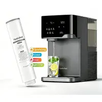 Hydrofast C300 RO Wasserfilter mit Sprudelfunktion inkl. HF04 5-in-1 Ersatzfilter, UV, 7°C Kaltwasser, Heißwasser