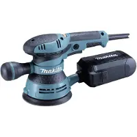 Makita BO 5041 J Exzenterschleifer Schleifmaschine 300 W 125 mm + Toolbrothers SPIDER Schleifset Netzschleifmittel + Makpac