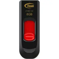 Team Group C145, 8 GB, USB Typ-A, 3.2 Gen 1 (3.1 Gen 1), Dia, 10 g, Schwarz, Rot