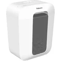 Fellowes Aktenvernichter Powershred LX50, Partikelschnitt 4 x 37 mm, P-4, 17 l, 9 Blatt Schnittleistung, Sicherheitsstopp, weiß