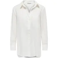 ONLY Langarmbluse "ONLSALINA L/S SHIRT WVN", Damen, Gr. M, weiß (cloud dancer), Web, Obermaterial: 100% Baumwolle, unifarben, regular fit Po-bedeckend, 1-Knopf-Manschette, Blusen Langarmbluse