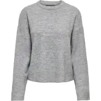 ONLY Rundhalspullover "ONLSIMONI L/S O-NECK PULLOVER KNT NOOS" Materialmix, regular fit