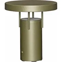 Hubsch LED-Akku-Tischlampe BringMe Mini, dunkelgrün, 20 cm dimmbar, grün, Metall, Modern