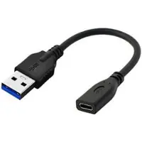 Microconnect USB3.0ACF02, 0,2 m, USB A, USB C, USB 3.2 Gen 1 (3.1 Gen 1), Schwarz