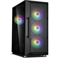 Zalman I3 Neo ATX Mid Tower PC Gehäuse Mesh Front für effiziente Kühlung Vorinstallierter Lüfter 3 Midi Tower Schwarz