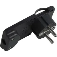 Microconnect PESCHPLUG-B, Typ F, 230 V, 16 A, Schwarz, Stecker/Buchse, 199 mm