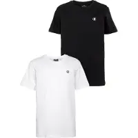 Champion T-Shirt Packung, 2 Stk. 2er-Pack, Kurzarm, mit Rundhalsausschnitt, aus Baumwolle