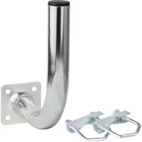 Extralink L200 Halterung Halter Balkonhalterung Balkongriff Stahlbalkonhalterung Winkelhalterung 200mm, mit U-Bügeln M8, Stahl, verzinkt
